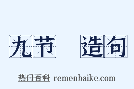 九节笻造句是什么意思的图片